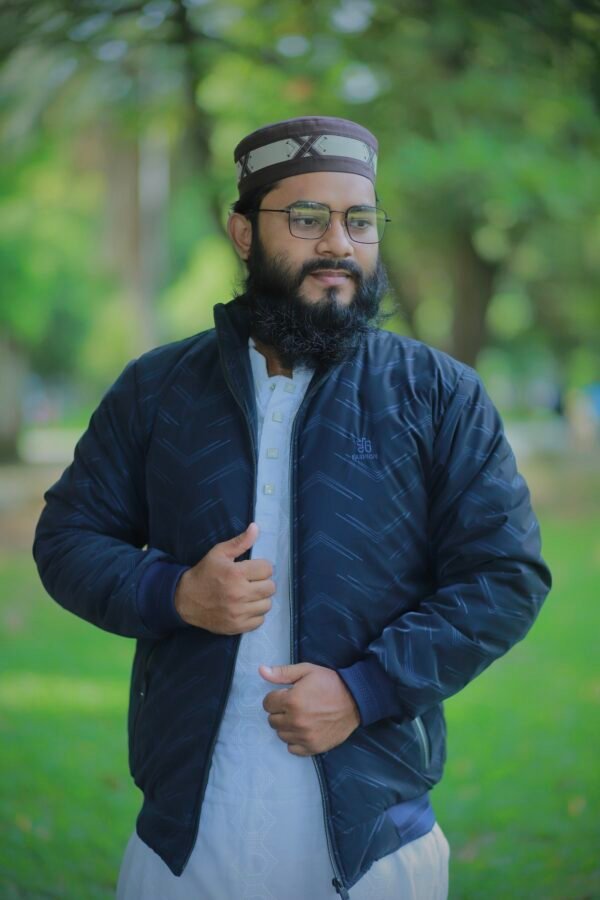 Premium Quality Kuasha Jacket- Navy Blue