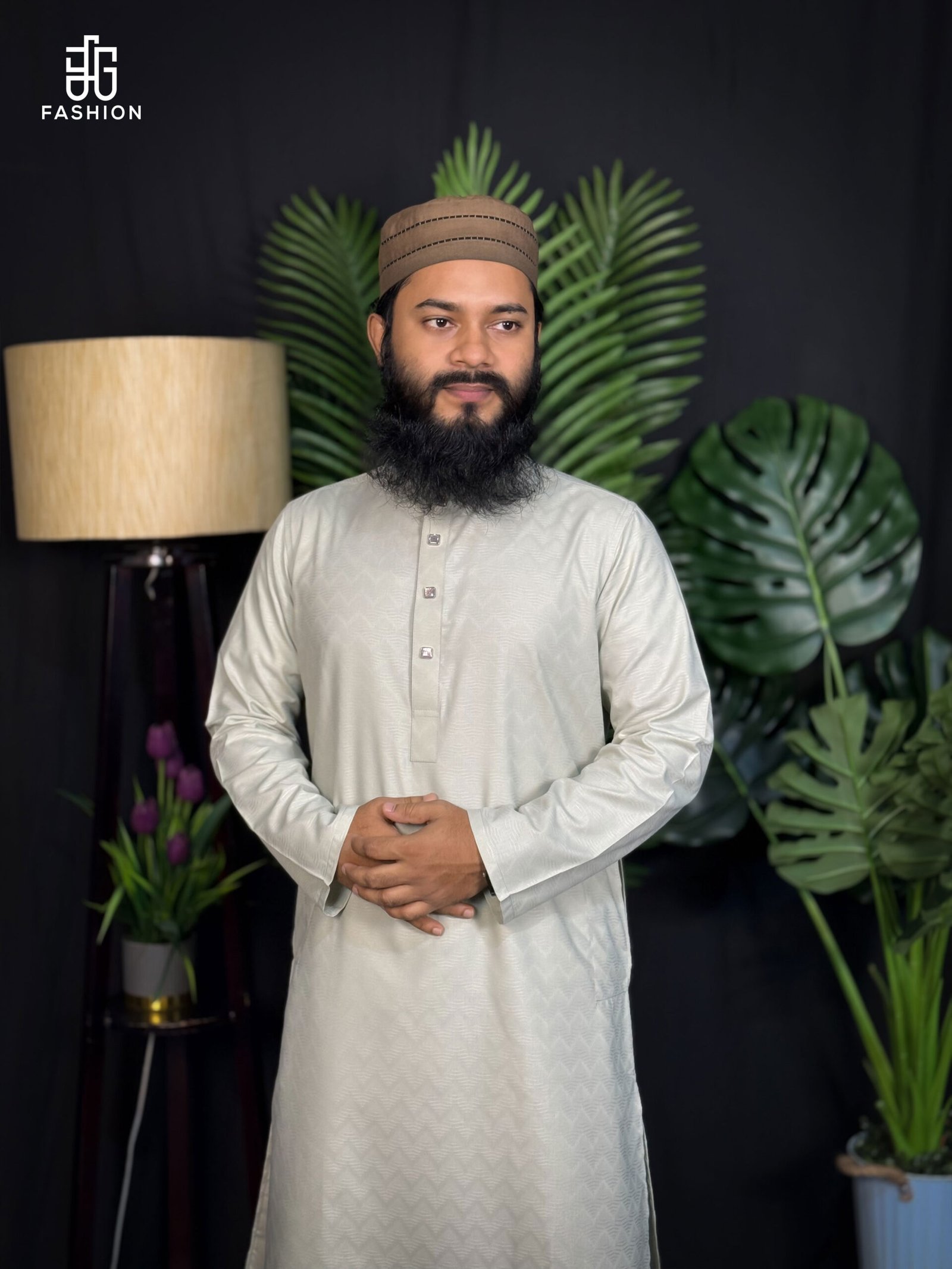 Royal Pakistani Premium Panjabi – Silver Grey