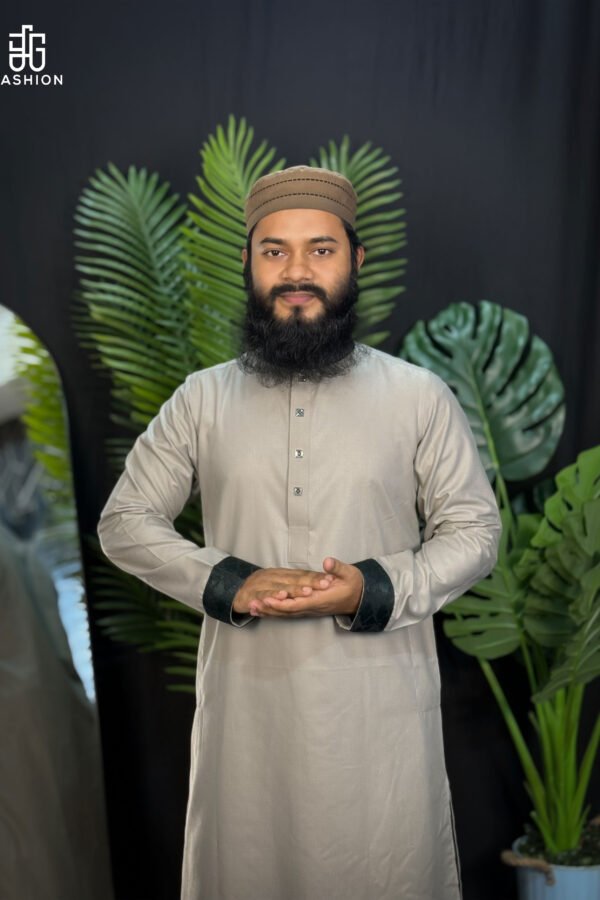 Royal Pakistani Premium Panjabi – Ash Grey