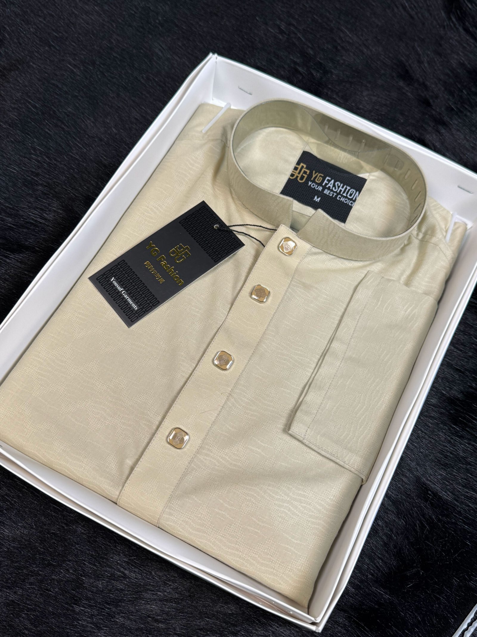 Royal Pakistani Premium Panjabi – Khaki - Image 2